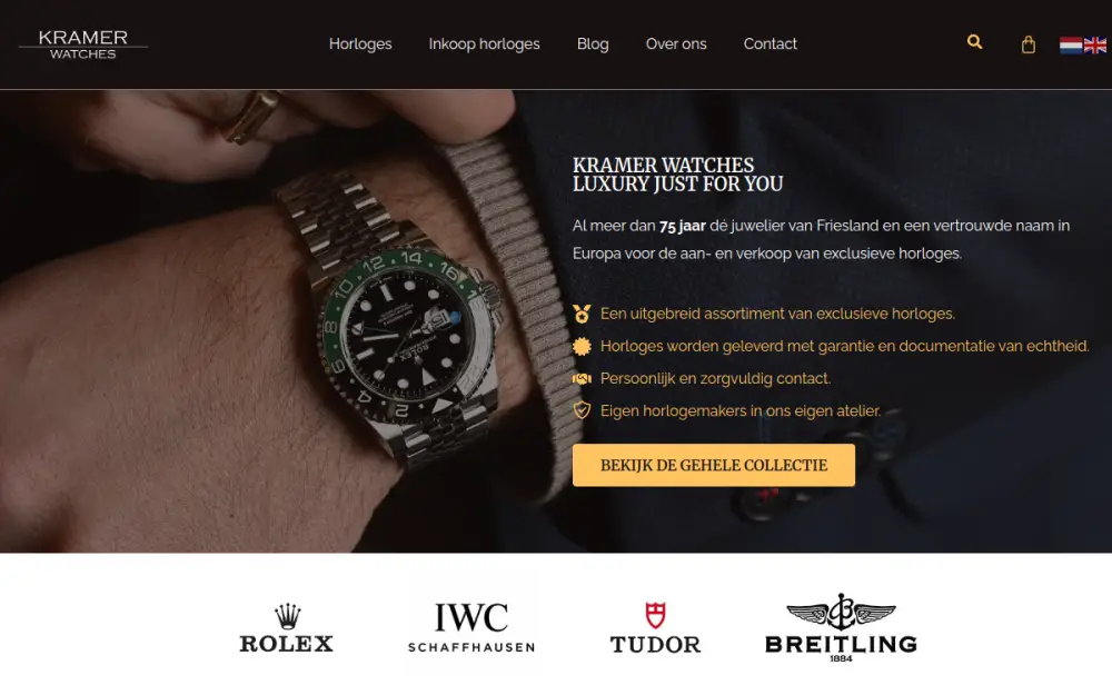 Website van Kramer Watches